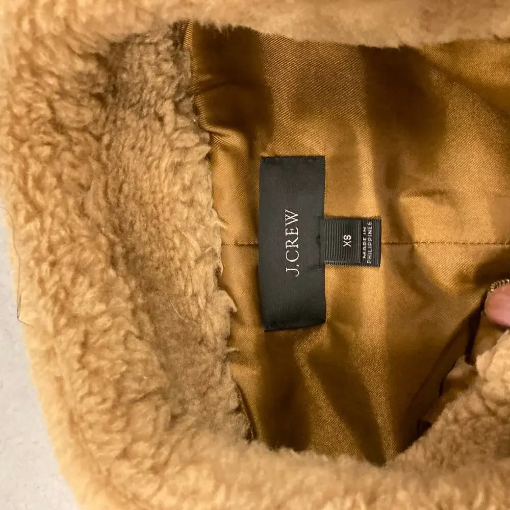 y2k j.crew fleece zip up jacket vest
